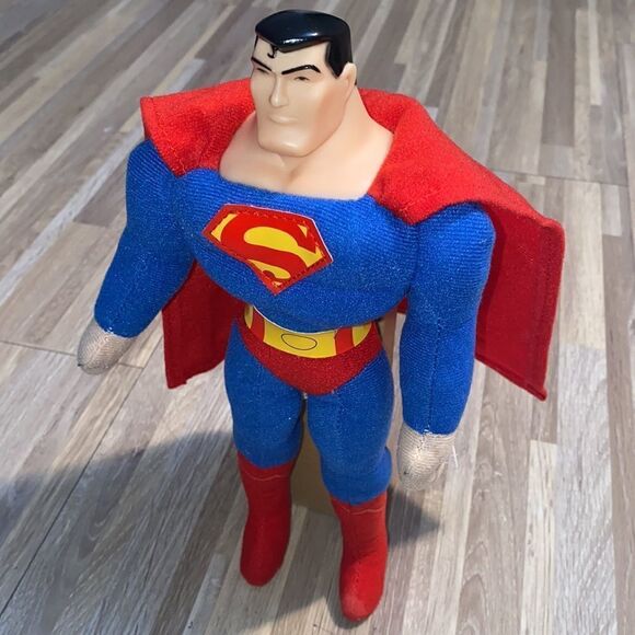 Superman action figure plush vinyl head stuffed body toy DC Comics Christmas toy - Picture 1 of 6